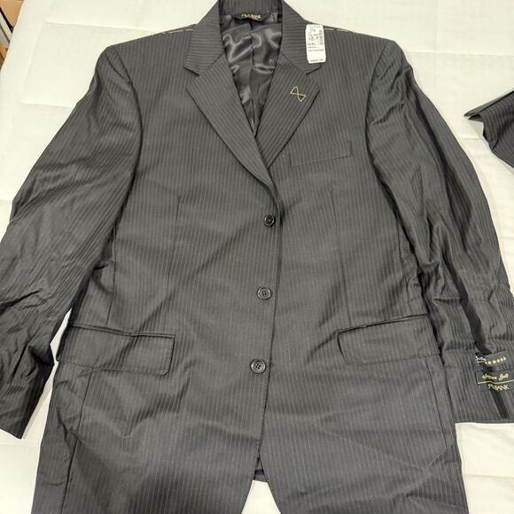 Men's Jos. A. Bank Signature Gold Jacket 43R Pants 40R Pinstripe Suit Set - Picture 8 of 13